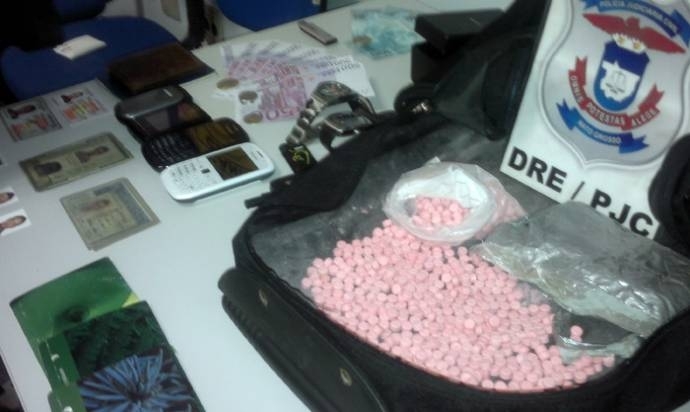 Ecstasy apreendido: foi a maior apreenso desse tipo de droga em Mato Grosso