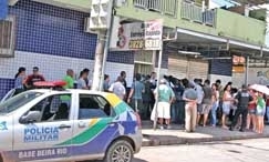 Fachada da Pizzaria Fornalha, em Cuiab: crime brbaro vitimou provavelmente uma mulher