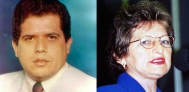 Talvane Albuquerque (esq)  um dos condenados pela morte da deputada federal Ceci Cunha (dir) 