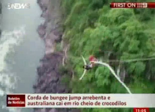Erin Worth havia saltado de bungee jump de uma altura de 111 metros.