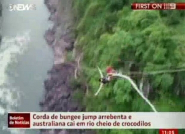 Erin Worth havia saltado de bungee jump de uma altura de 111 metros.