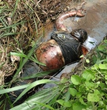 Corpo  de um fugitivo da cadeia de Alta Floresta