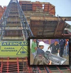Obra do Edif�cio Amazon: per�cia vai investigar por que o elevador, considerado novo, despencou