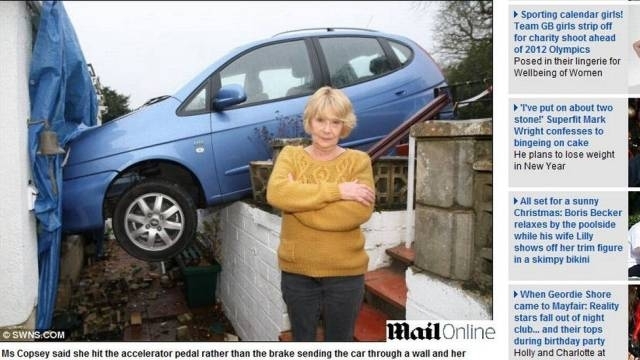 Jill perdeu o controle do carro.