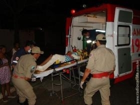 Vtima  socorrida com suspeita de perfurao no pulmo