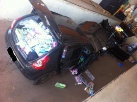 Mercadorias foram apreendidas em Jaraguari