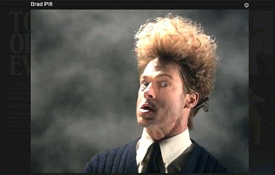 Brad Pitt no ensaio para a revista do 