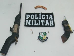 Armas foram apreendidas durante rondas da pol�cia.