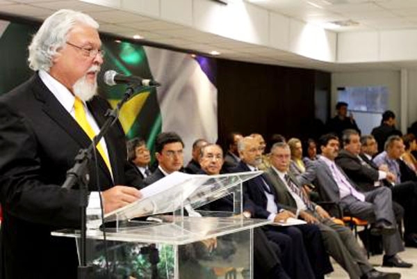 Secretrio de Justia, Paulo Lessa, discursa durante lanamento do Plano