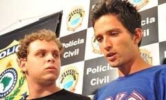 Maycon e Daniel, acusados pela execuo: ao serem abordados pela polcia, acharam que Damio Rezende os havia trado e o