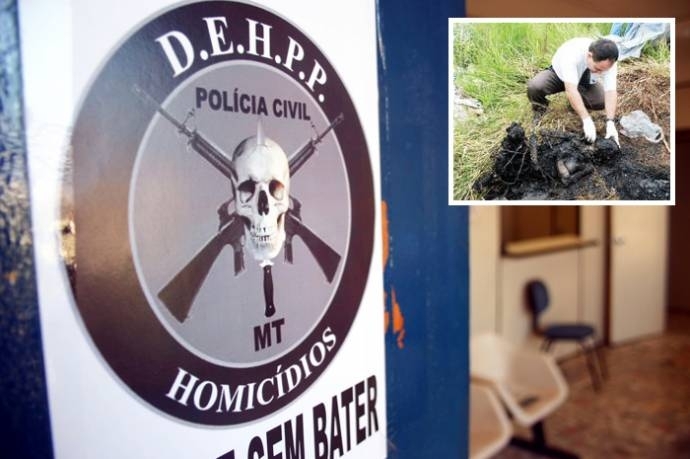 Corpo foi enrolado em um cobertor e queimado, na periferia de Vrzea Grande