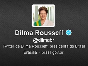 Pgina do perfil oficial de Dilma no Twitter (Foto: Reproduo/Twitter)