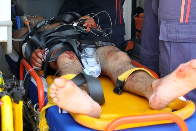 Orlando Barbosa foi socorrido pelo SAMU e levado para a Santa Casa