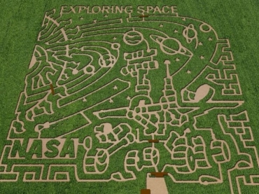 Fazendas americanas elaboraram desenhos em planta��es para comemorar os anivers�rios da Nasa