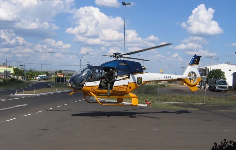 Helicptero foi usado durante o feriado para auxiliar atendimentos