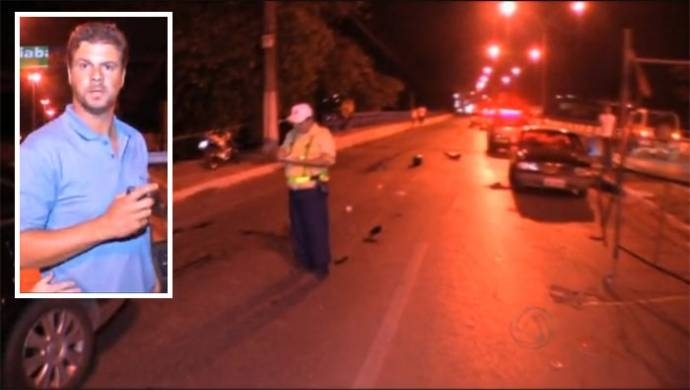 O empresrio Jaime Nistran (dest.)  suspeito de subornar policiais; acidente ocorreu na Ponte Nova