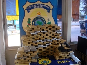 Droga estava no bagageiro de um nibus