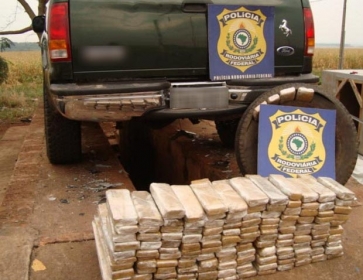 Droga estava escondida em compartimento e no estepe da caminhonete