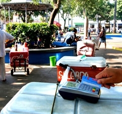 Na Ipiranga, o mercado central j est to estabelecido que at carto de crdito  aceito 