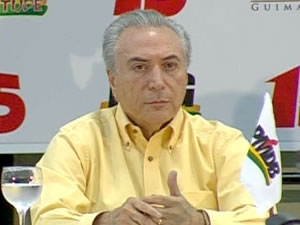 Michel Temer esteve em Cuiab� para participar de um evento do PMDB