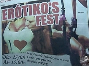 Festa foi anunciada em um site de relacionamento