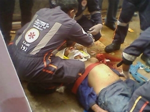 Operrio de 41 anos caiu do quinto andar de um prdio em construo