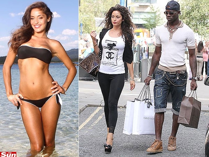 Balotelli gosta de chamar ateno. S que, quando est com a gata, quem chama ateno  ela