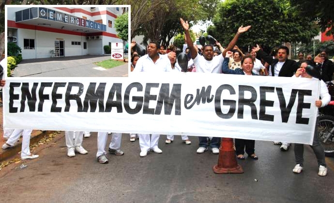 Na tera, enfermeiros protestaram em frente ao Santa Rosa; trgua s at sexta-feira