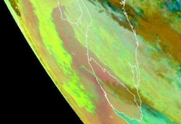 Nuvem de cinzas chegou ao Estado pela Fronteira Oeste - Meteosat