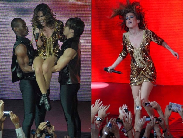 Wanessa dana e  levantada no ar pelos bailarinos