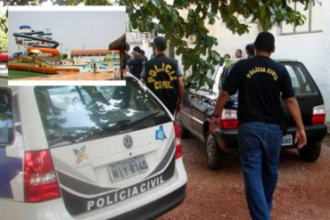 A Polcia investiga o arrasto que ladres fizeram no estacionamento do Sesi Park (destaque), ontem 