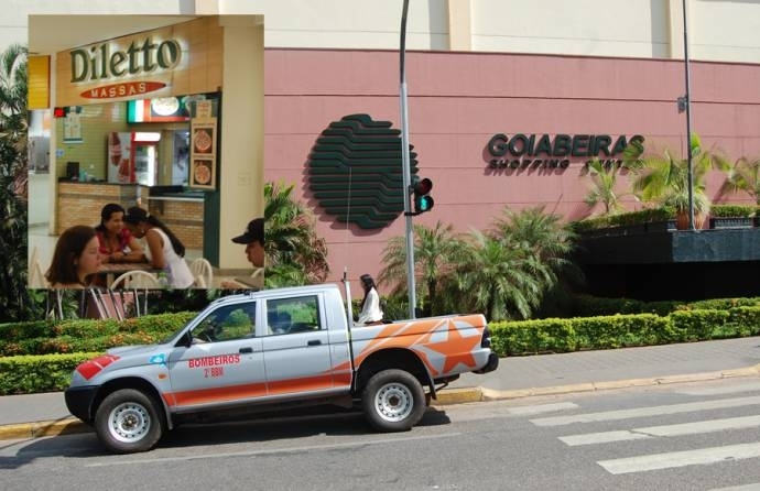 Exploso no Goibeiras Shopping assusta clientes da praa de alimentao