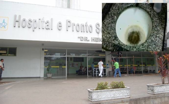 Imagens feitas pelos sindicato expe situao delicada no Pronto Socorro