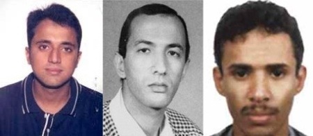 Da esquerda para a direita: Adnan Shukrijumah, Saif al Adel e Fahd al Quso. Eles so alguns dos mais procurados pelo FBI