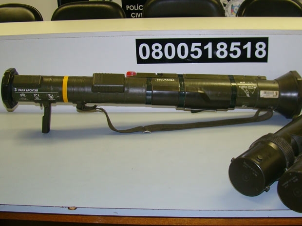 Arma de guerra estava em poder de traficantes, segundo a Polcia Civil