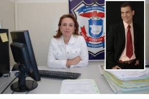 A delegada Daniela Maidel, responsvel pelo caso; no destaque, Borsatti, que est preso na Pollinter 