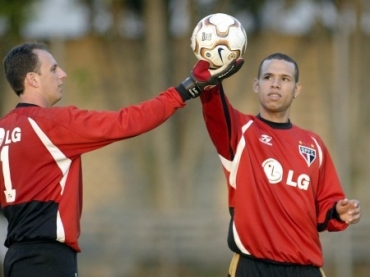 Rogrio Ceni e Lus Fabiano foram companheiros no So Paulo entre 2001 e 2004. Agora, voltam a se encontrar no Tricolor 