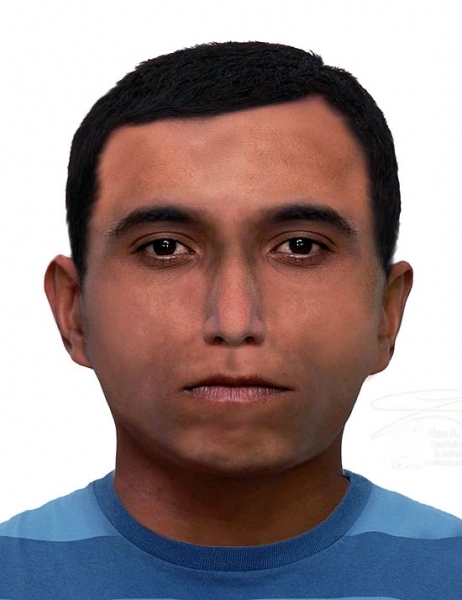 Retrato falado do suspeito de matar a professora Joyce Chaddad de Moraes Domingues em Embu (Grande SP)